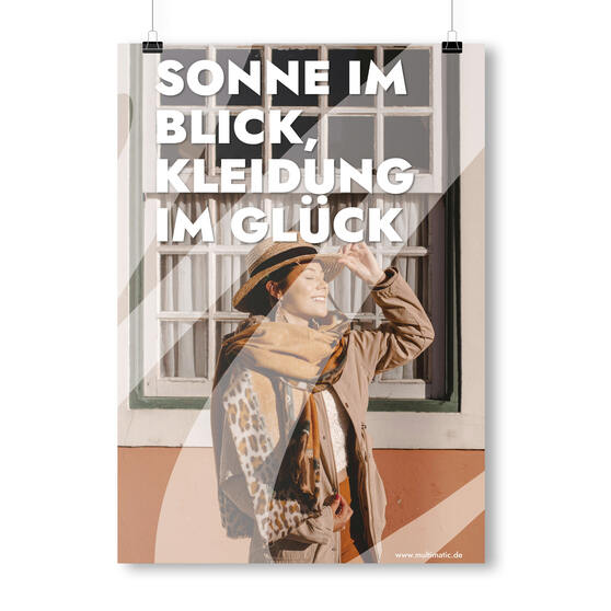 Farbenfrische Werbung für Textilpflege